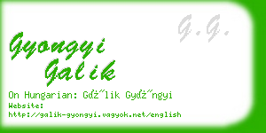 gyongyi galik business card